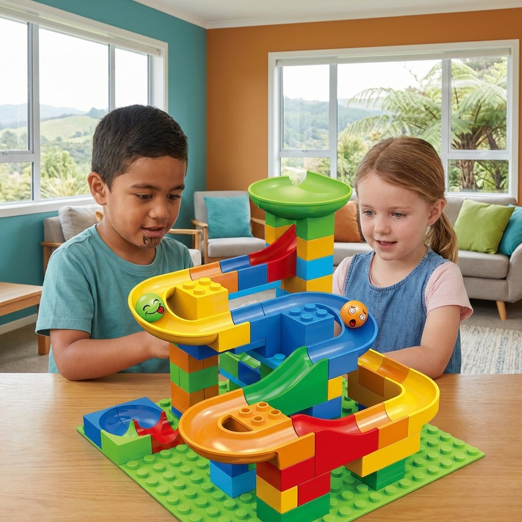 Ball Track Made of Blocks