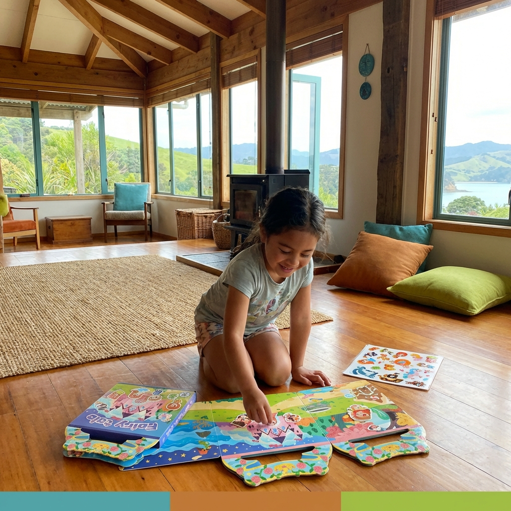 Reusable Montessori Sticker Books with Various Themed Worlds