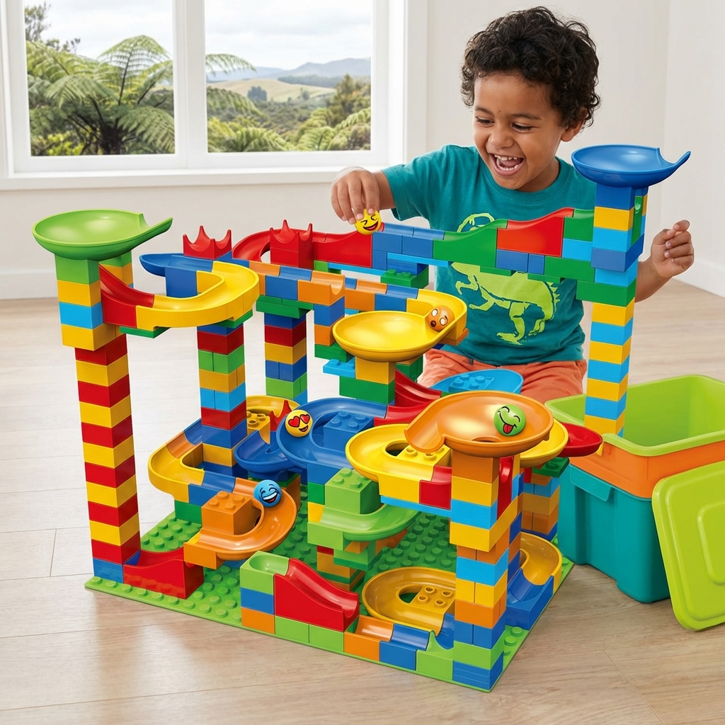 Ball Track Made of Blocks