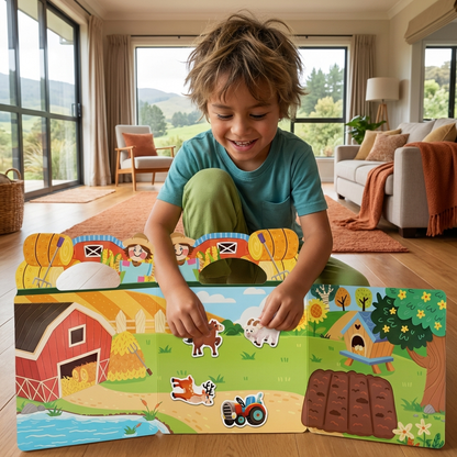 Reusable Montessori Sticker Books with Various Themed Worlds