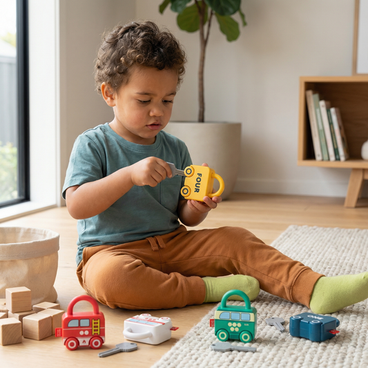 Montessori Key and Lock – Patterns and Colors Toy