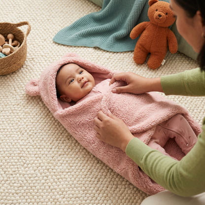 Baby Blanket and Pajamas in Bear Design