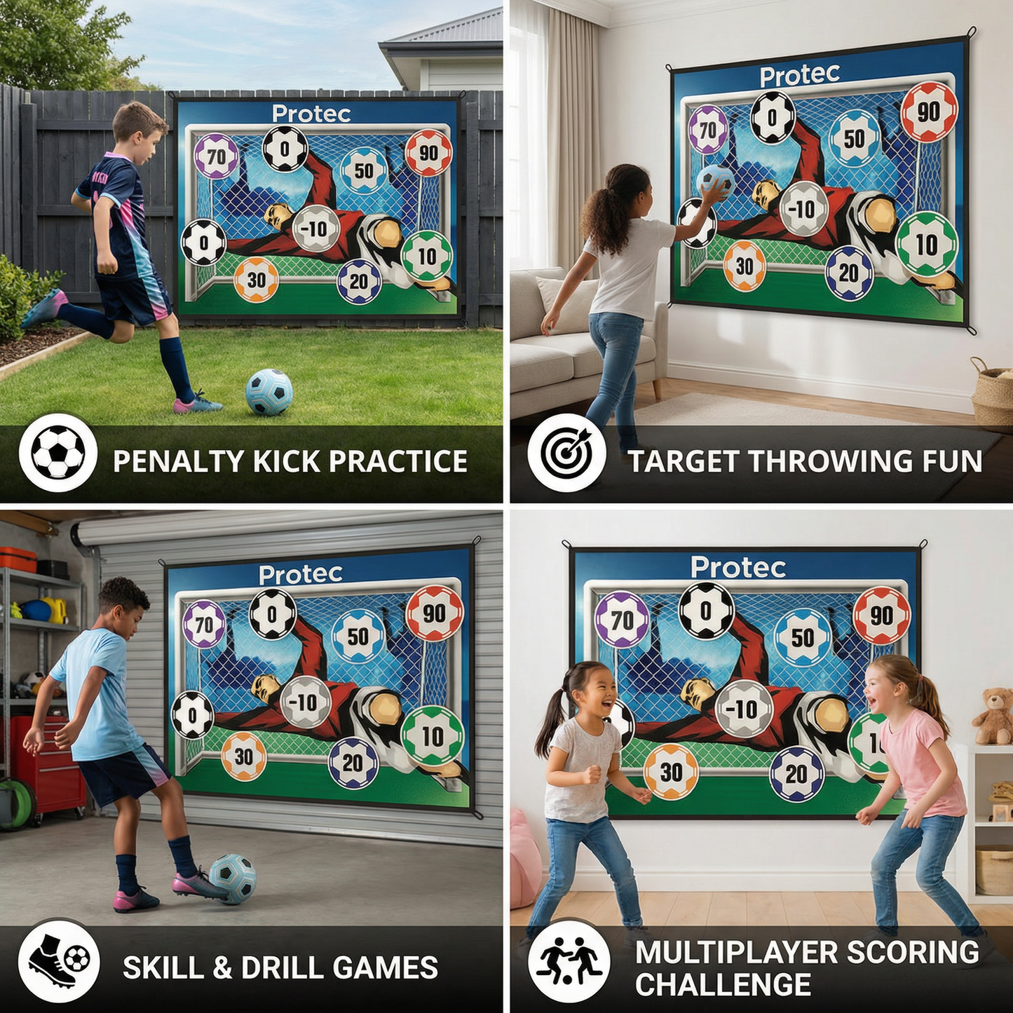 Safe Football Target Shot Wall for Home