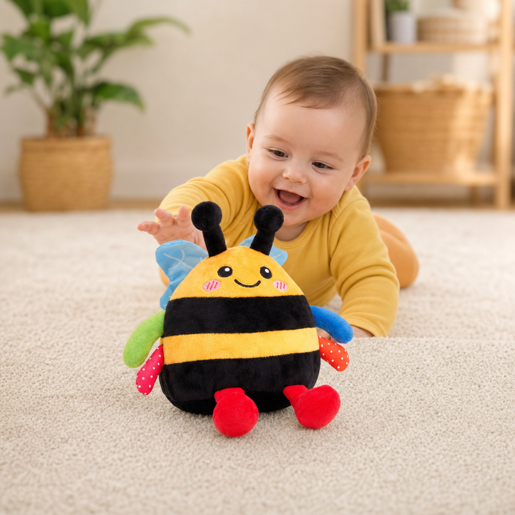 Interactive Musical Tummy Time Bee Plush Toy