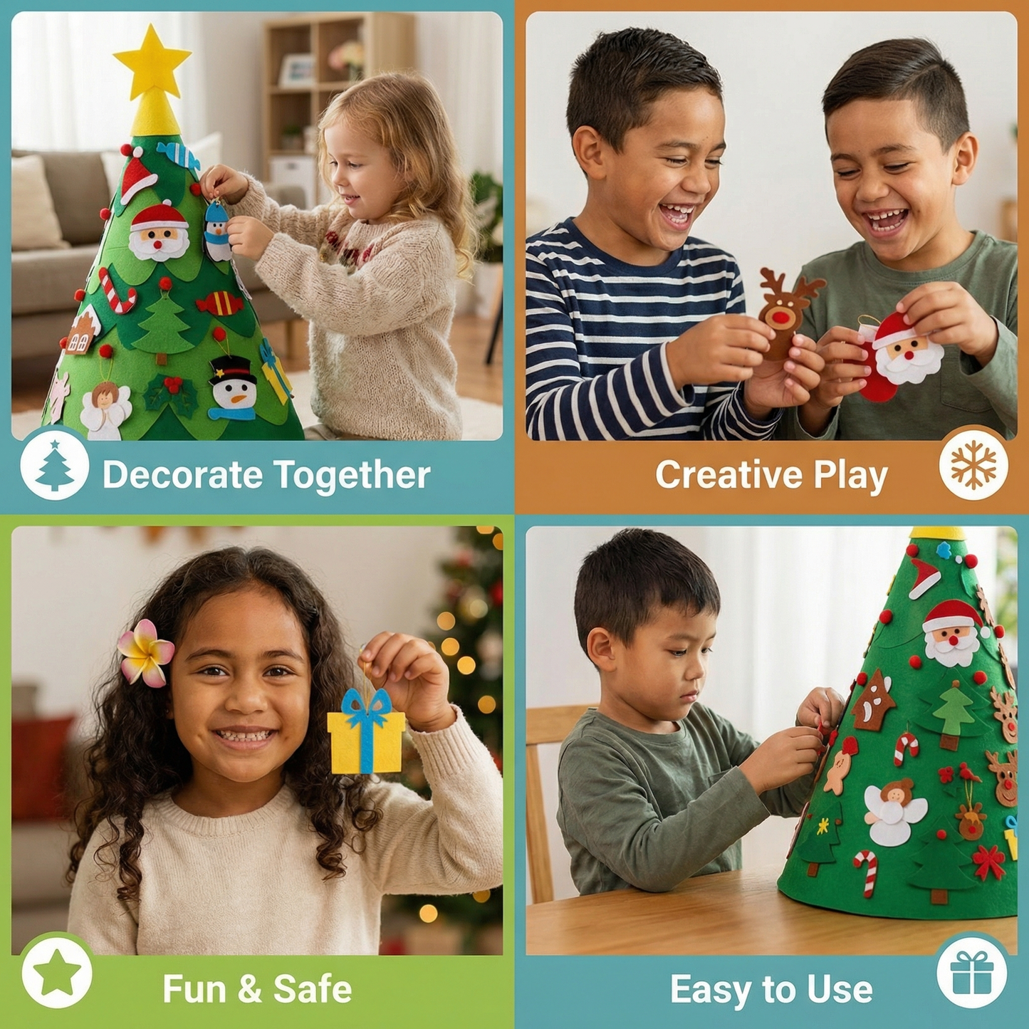 Montessori 3D Felt Christmas Tree