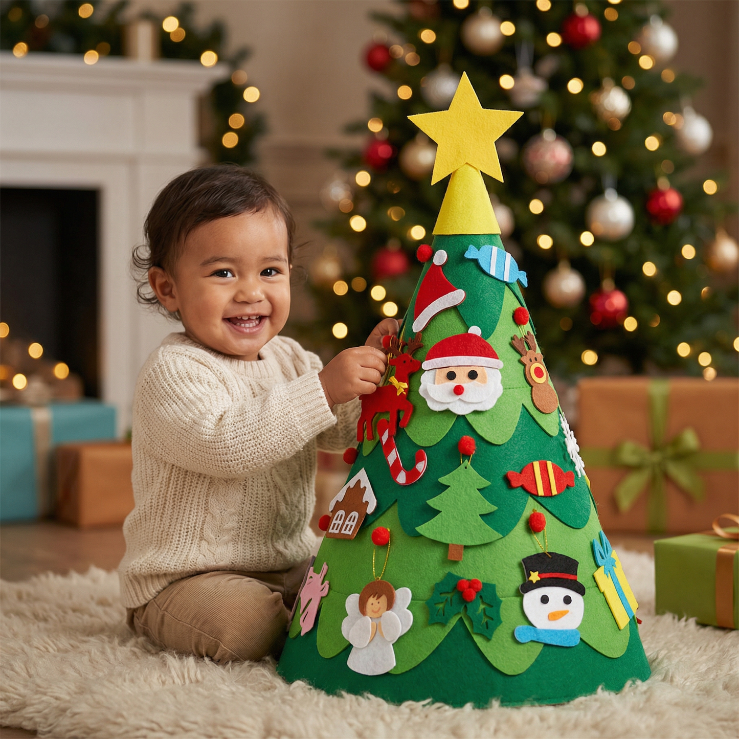 Montessori 3D Felt Christmas Tree