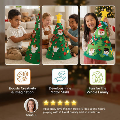 Montessori 3D Felt Christmas Tree