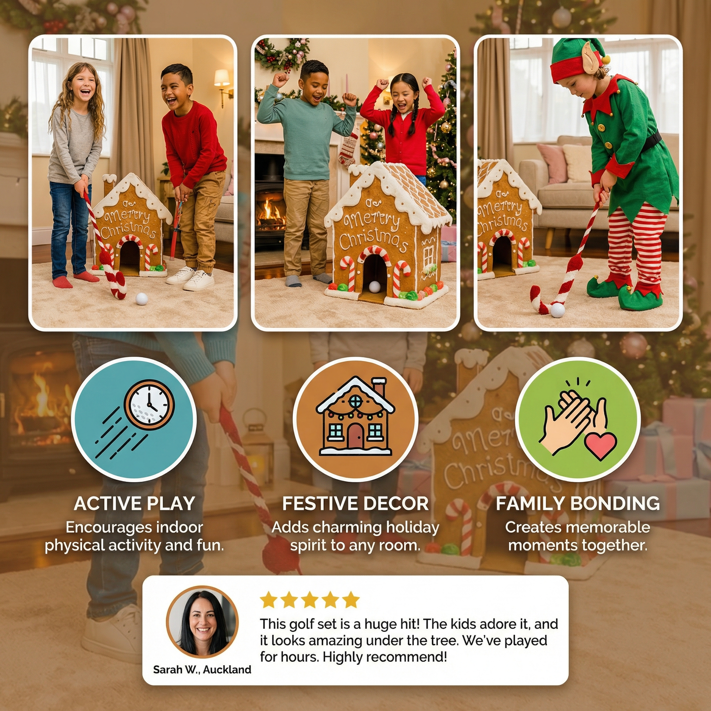 Gingerbread Golf Christmas Toy