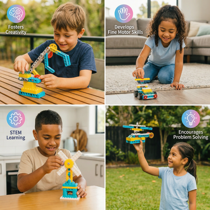 3-in-1 Science and Technology Building Block Playset