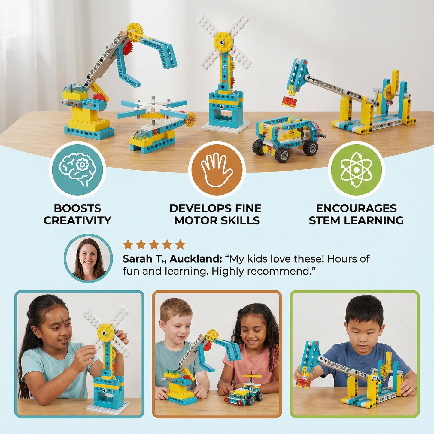 3-in-1 Science and Technology Building Block Playset