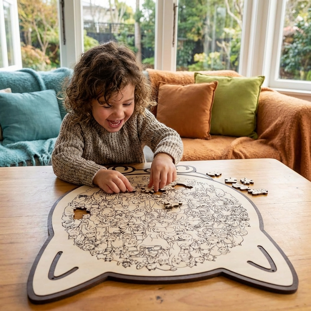 Wooden Cat Puzzle