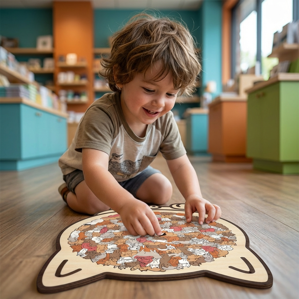 Wooden Cat Puzzle