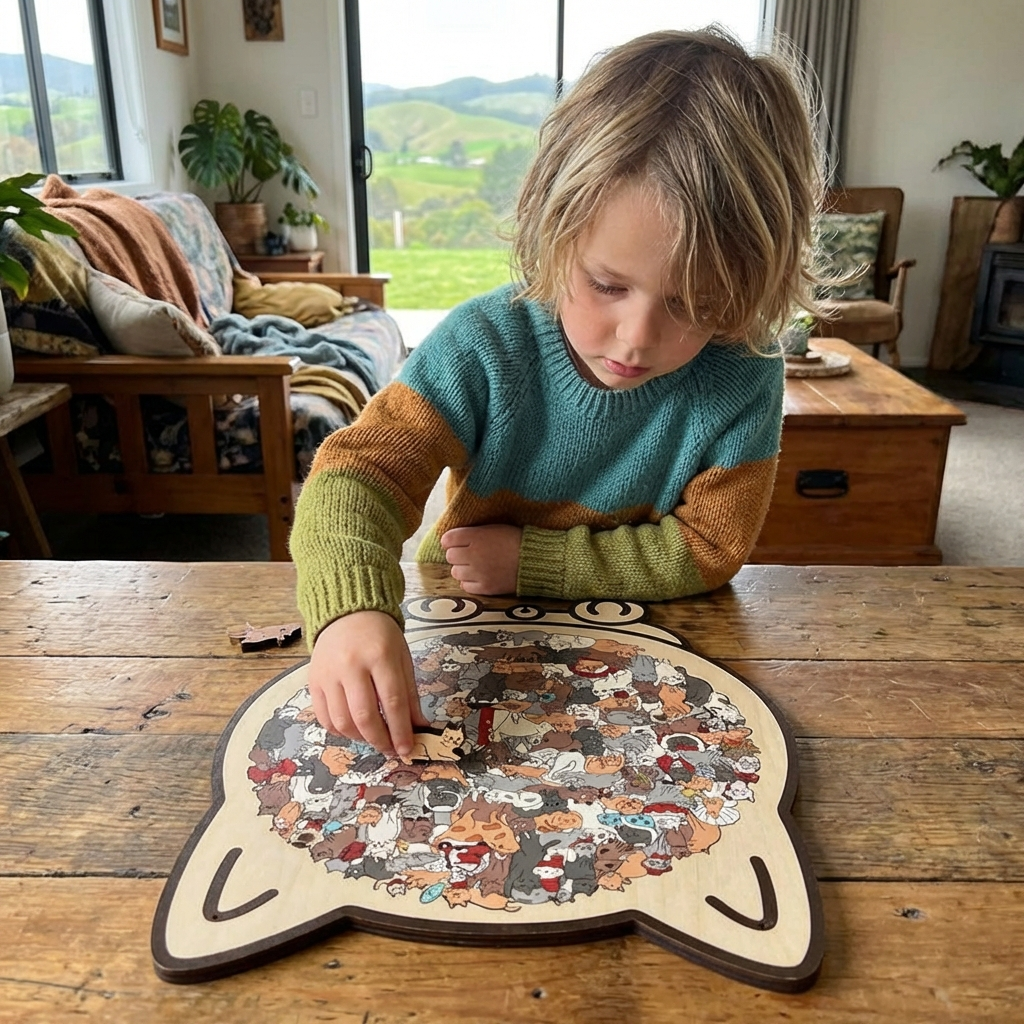 Wooden Cat Puzzle
