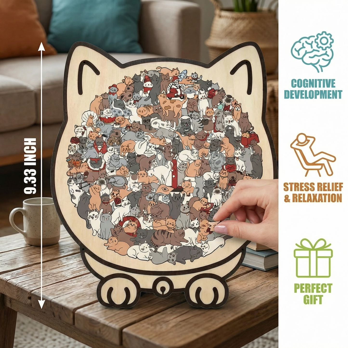 Wooden Cat Puzzle
