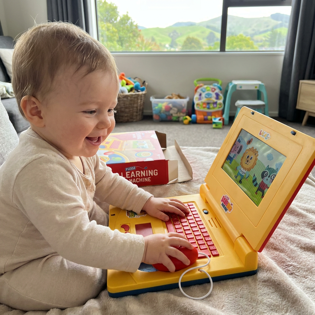 Kids’ Interactive Laptop with Lights, Music & Scrolling Screen
