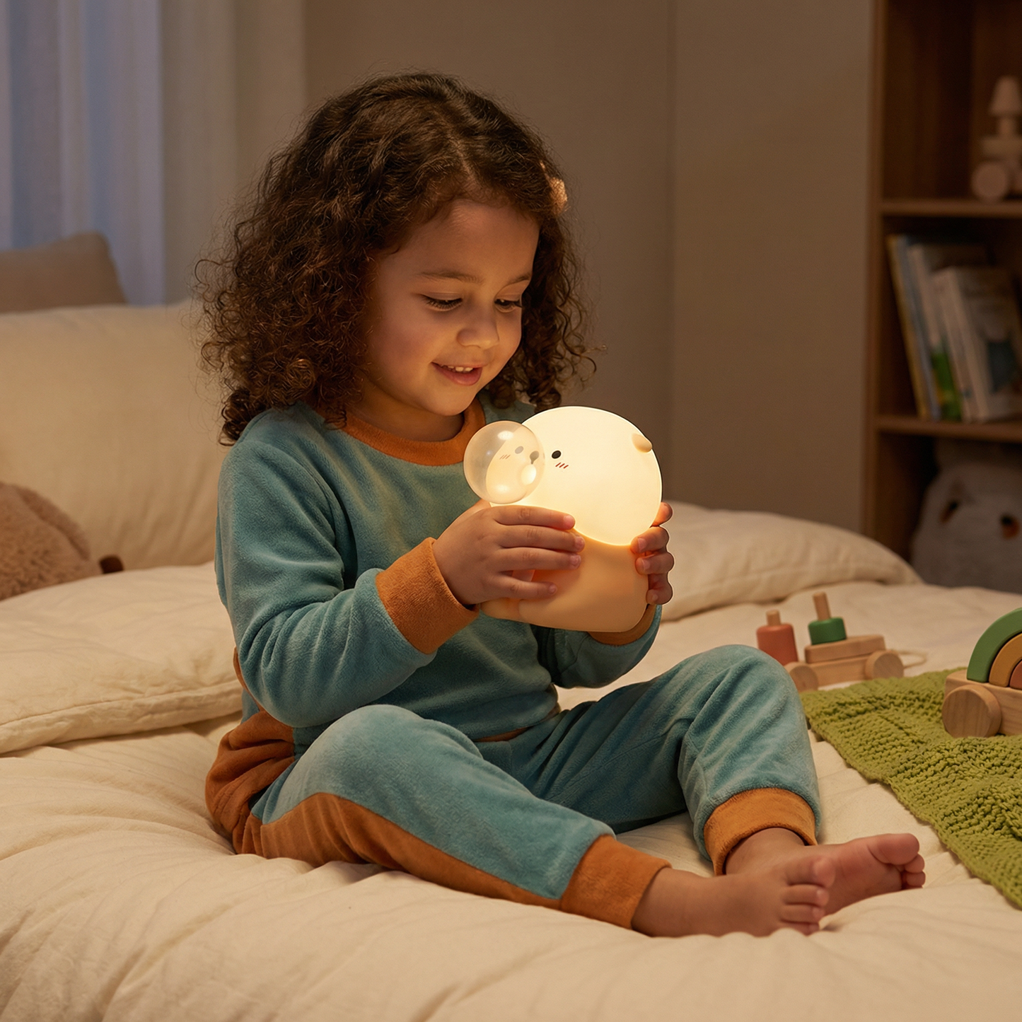 Cute Bubble Otter Silicone Night Light