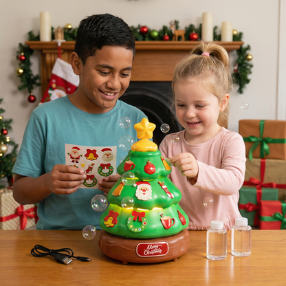 Musical Bubble Christmas Tree with Stickers for Decorating