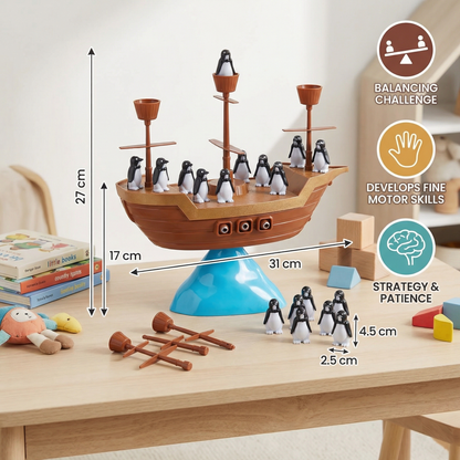 Penguin Pirate Ship Balance Game