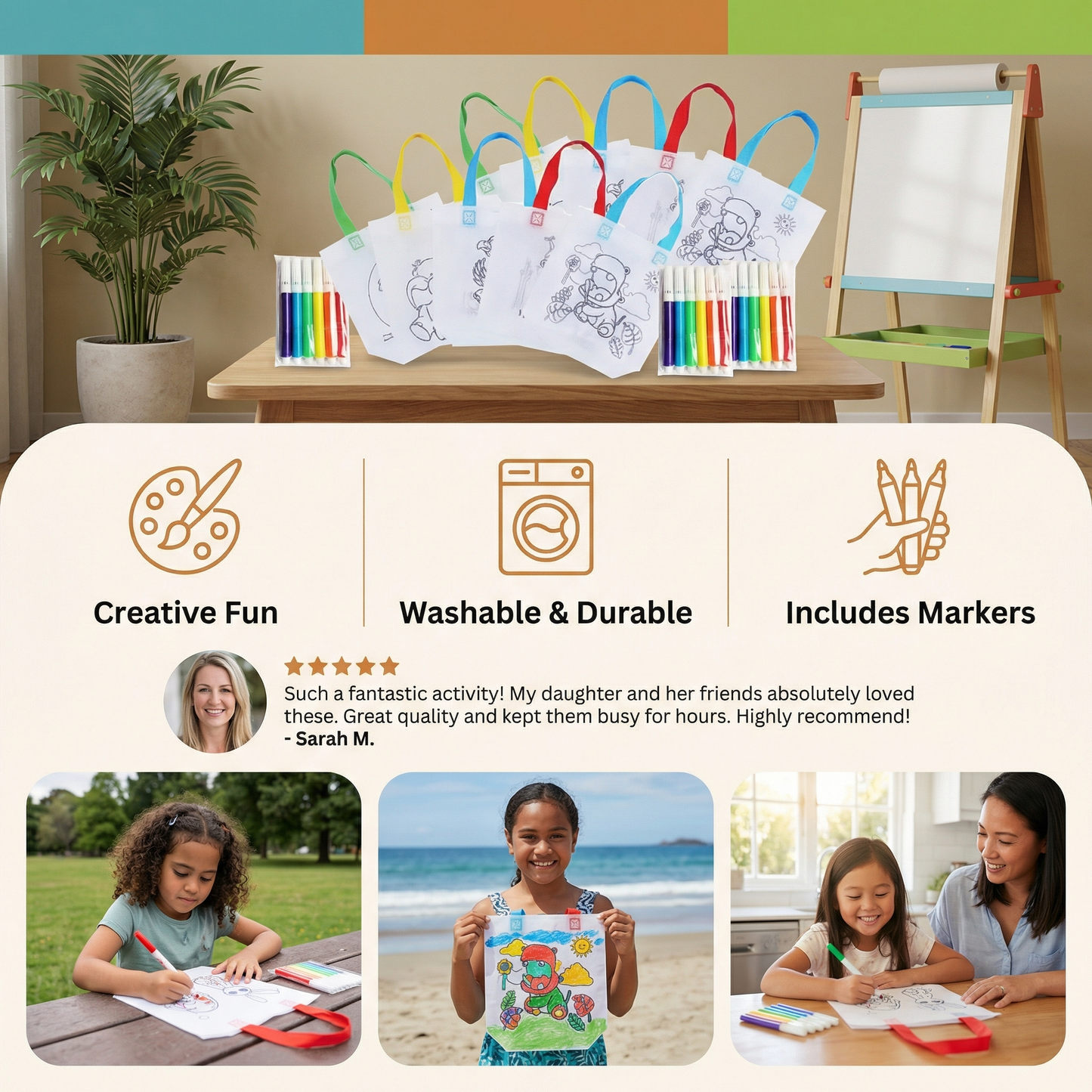Children’s Craft and Painting Bag Set with Markers