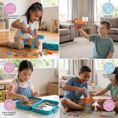 Kids’ Construction Set in Cute Dino Design