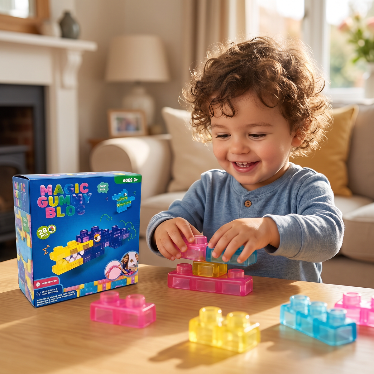Safe & Soft Squishy Jelly Building Blocks for Kids