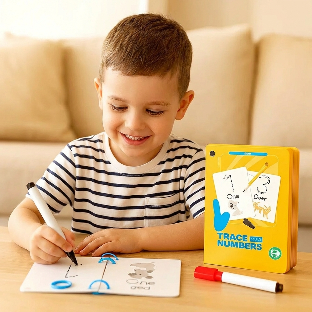 Reusable Numbers and Letters Training Book for Children