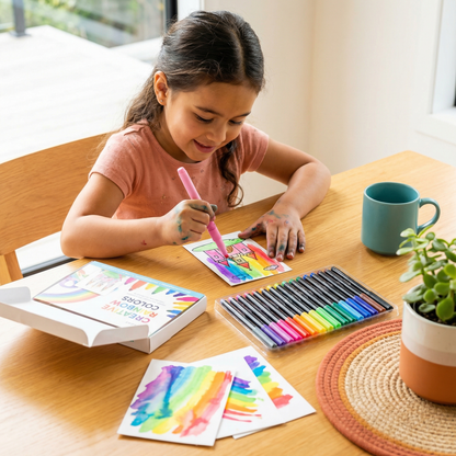 Creative Rainbow Colors Smudge Art Set
