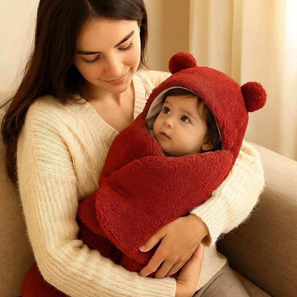 Baby Blanket and Pajamas in Bear Design