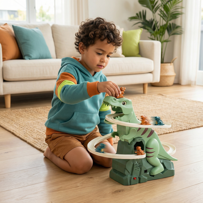 Dinosaur Slide Roller Coaster Fun