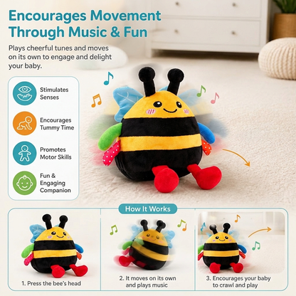 Interactive Musical Tummy Time Bee Plush Toy