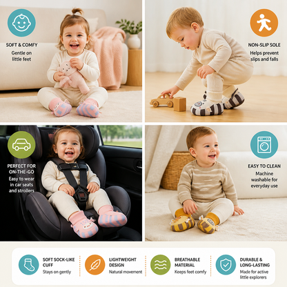 Cosy Baby Sock Shoes – Warm, Non-Slip & Comfortable