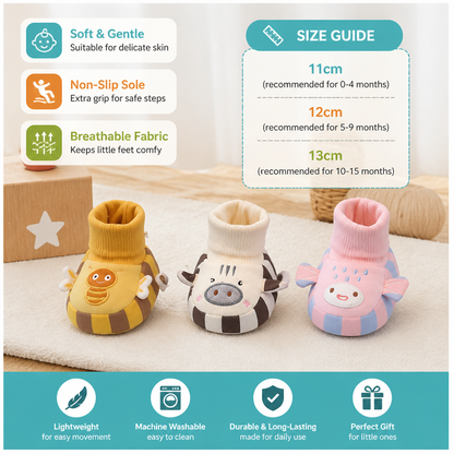 Cosy Baby Sock Shoes – Warm, Non-Slip & Comfortable
