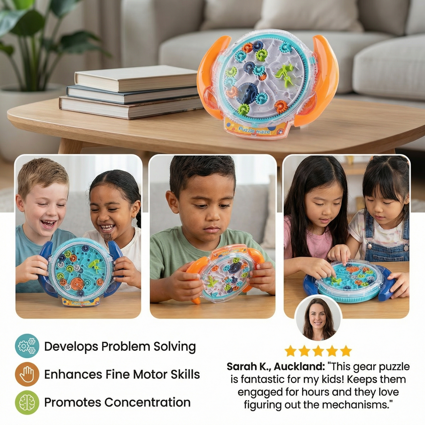 3D Ball Maze Wheel – Skill and Learning Game