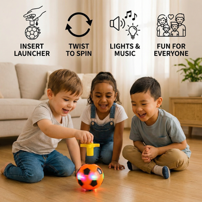 Glowing LED Football Spinning Top