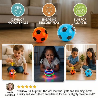 Glowing LED Football Spinning Top