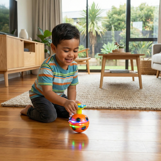 Glowing LED Football Spinning Top