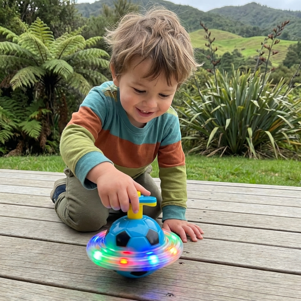 Glowing LED Football Spinning Top