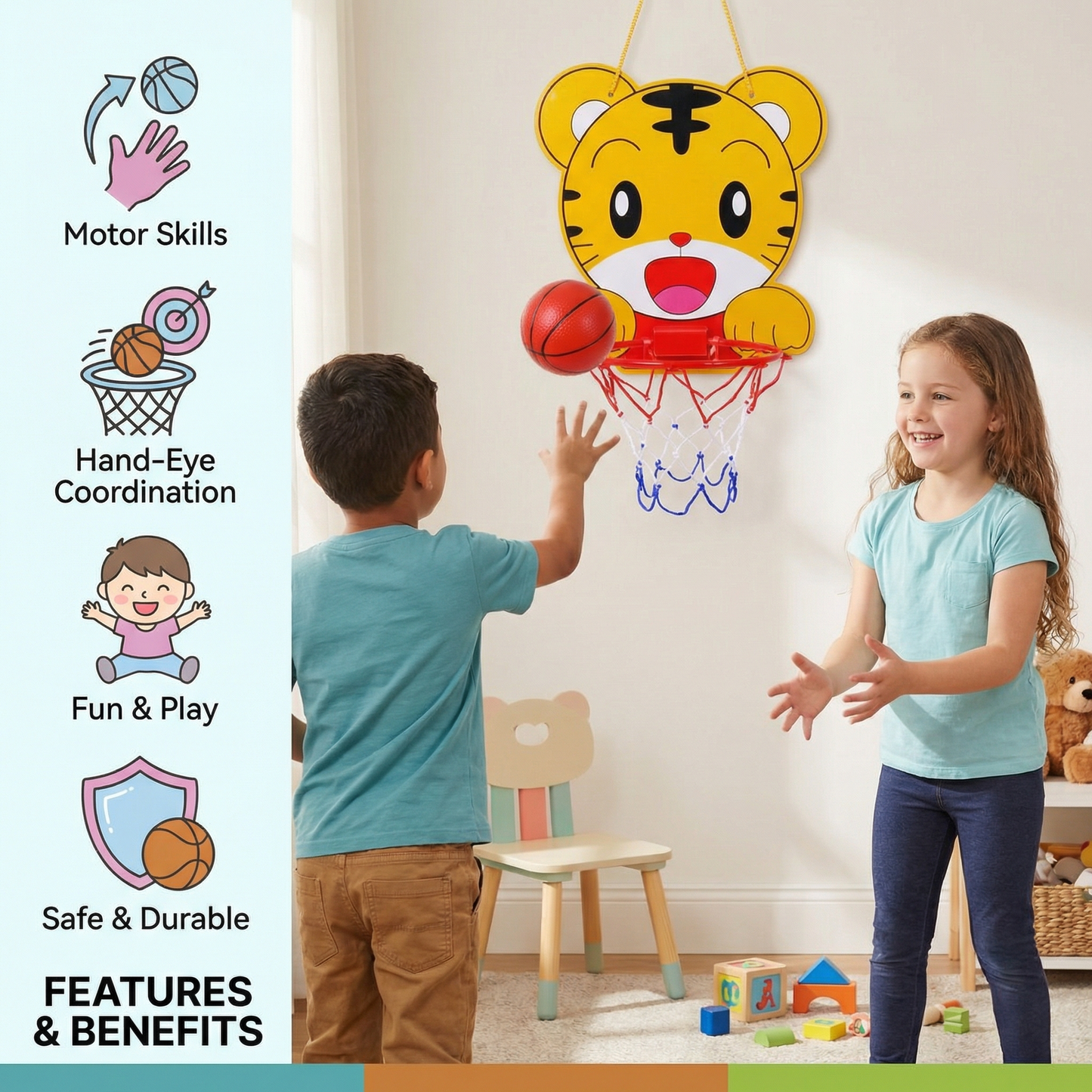 Cute Animal Basketball Set for Kids