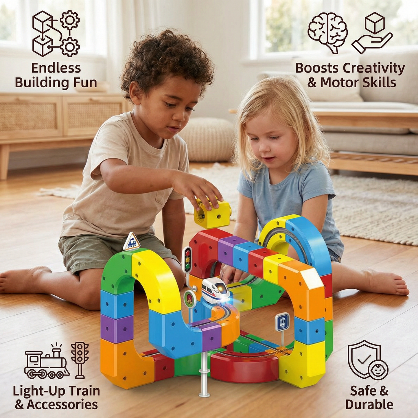 Magical Cube Track Railway Toy for Kids