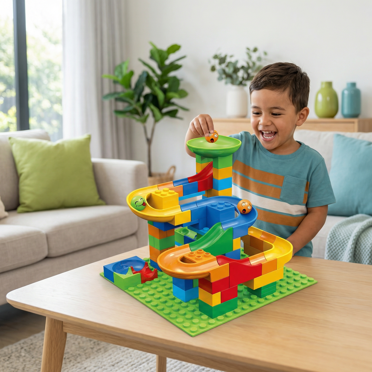 Ball Track Made of Blocks