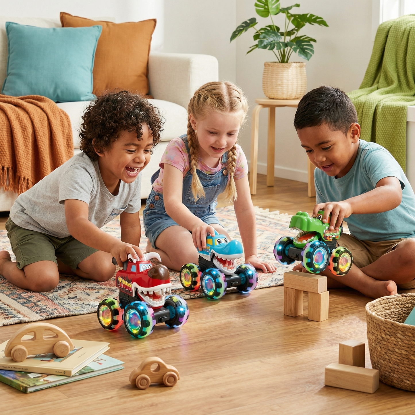 Glowing Monster Truck Toy Cars