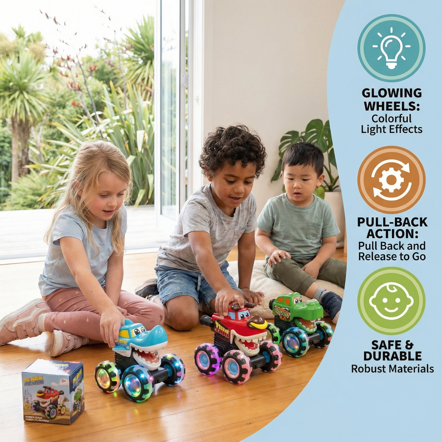 Glowing Monster Truck Toy Cars