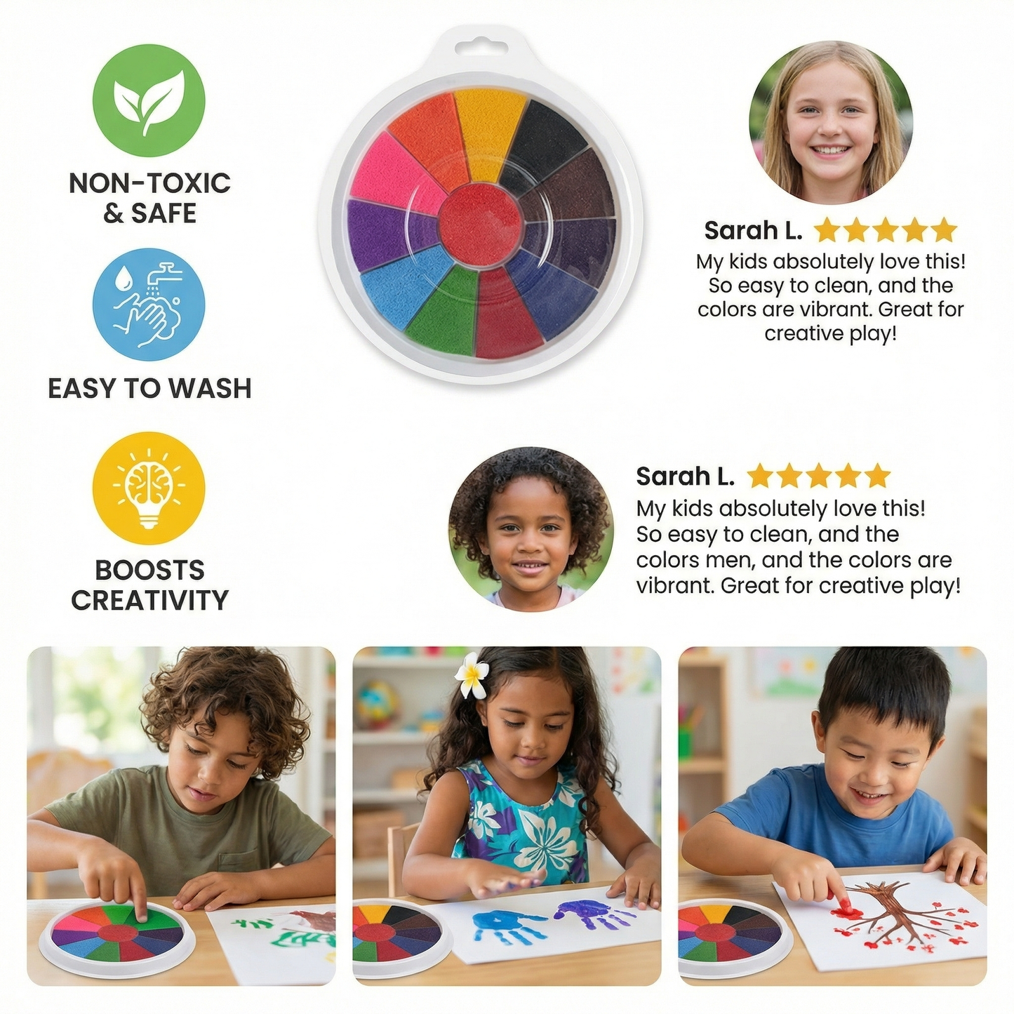 Finger Paint Drawing Set for Kids