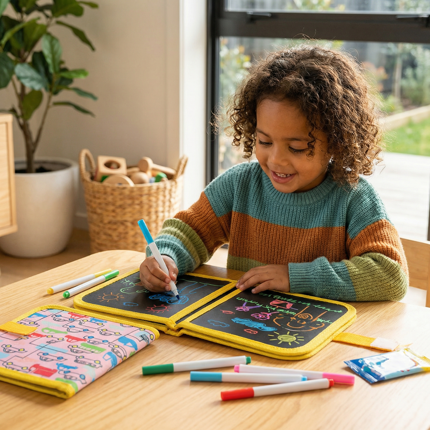 Portable Reusable Coloring Book for Children