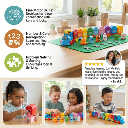 Montessori Farm Learning Train Toy for Kids