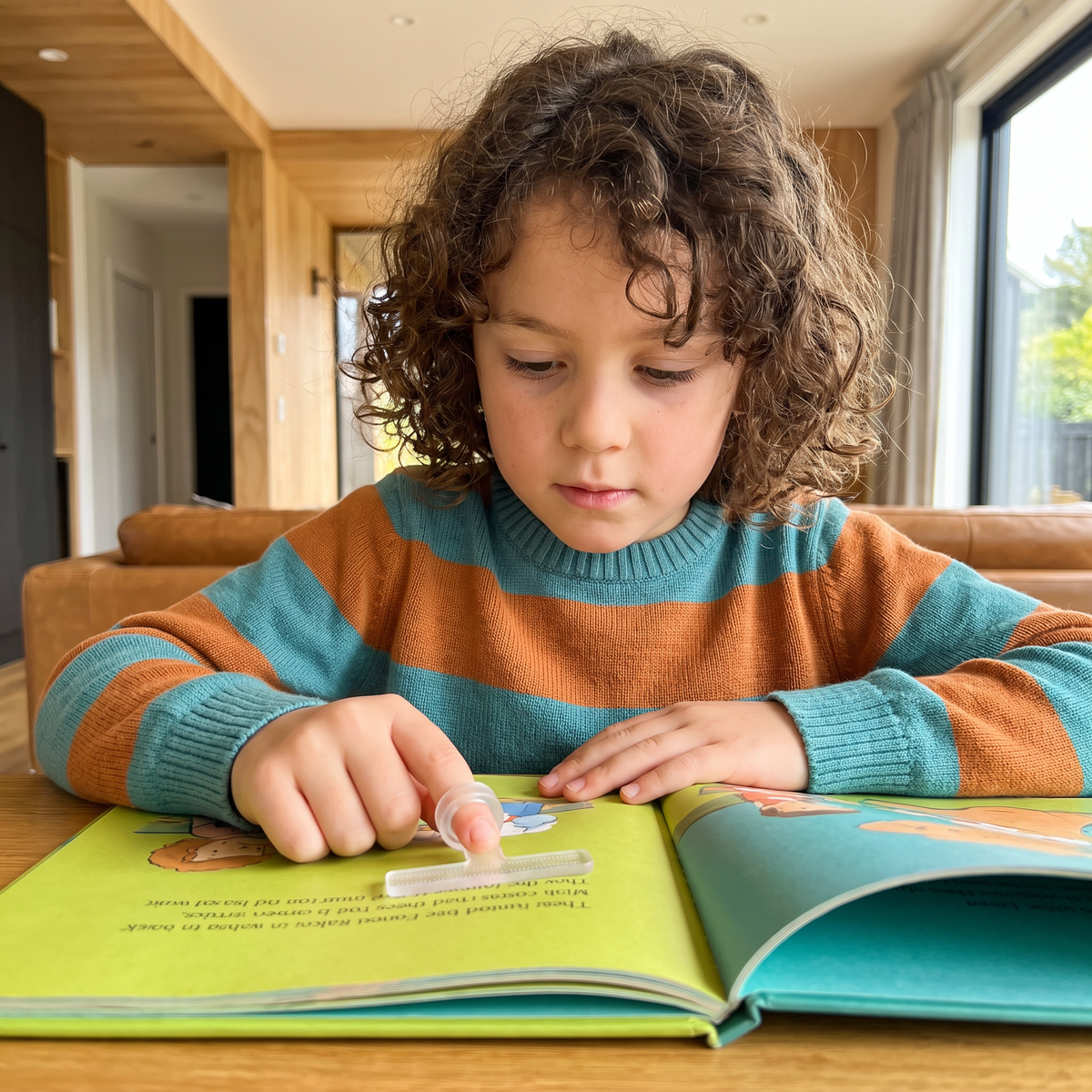 Kids’ Finger Reading Tracker – Translucent Reading Guide