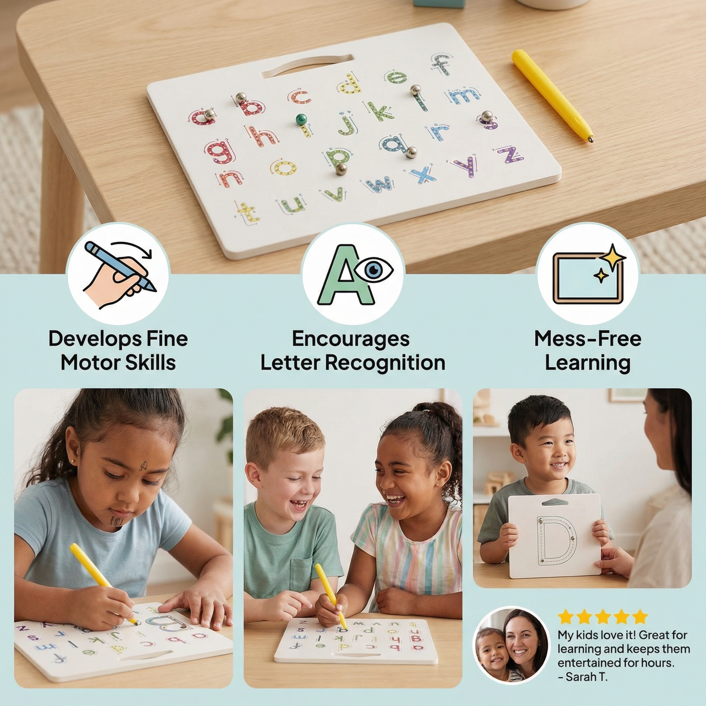 Educational Magnetic Ball Writing Board