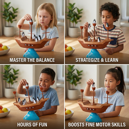 Penguin Pirate Ship Balance Game