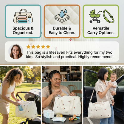 Large Mommy Baby Bag – Space for Everything Moms Need!