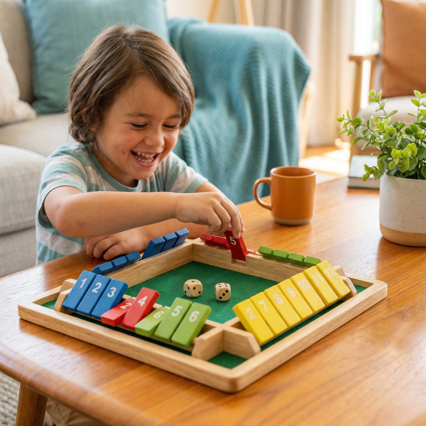 Shut The Box Family Folding Game 4-Player Set